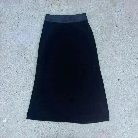 Vintage Y2K Girls Youth 7 Small Velvet Maxi Skirt Stretch Goth Whimsigoth Witchy - Picture 1 of 7